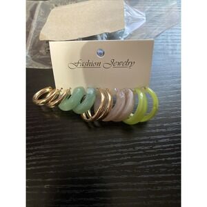 Fashion Jewelry 5 Pack‎ Variety Women's Hoop Earrings